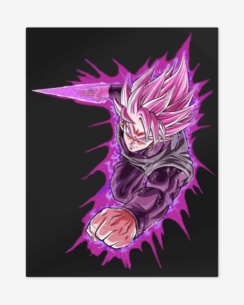 Print metalico Black Goku