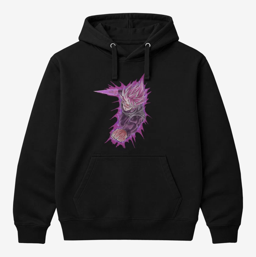 Polerón Canguro Negro de Black Goku