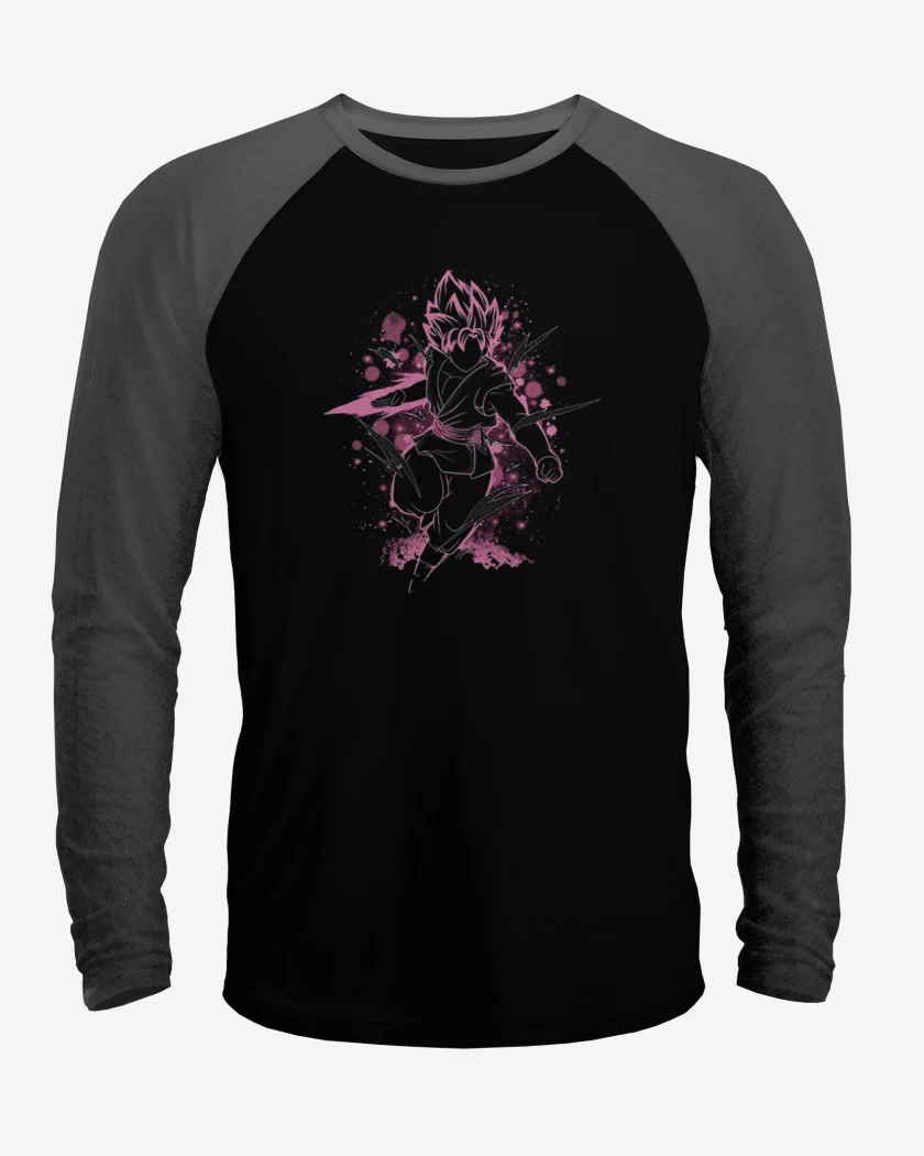 Polera Raglan Negro / Negro Heather de Blackgoku zamas 
