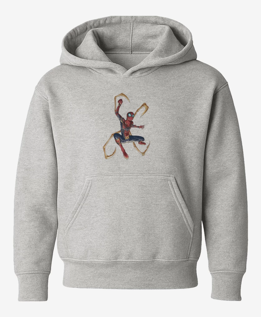 Poleron de niño Gris Melange de Araña de hierro tenazas 