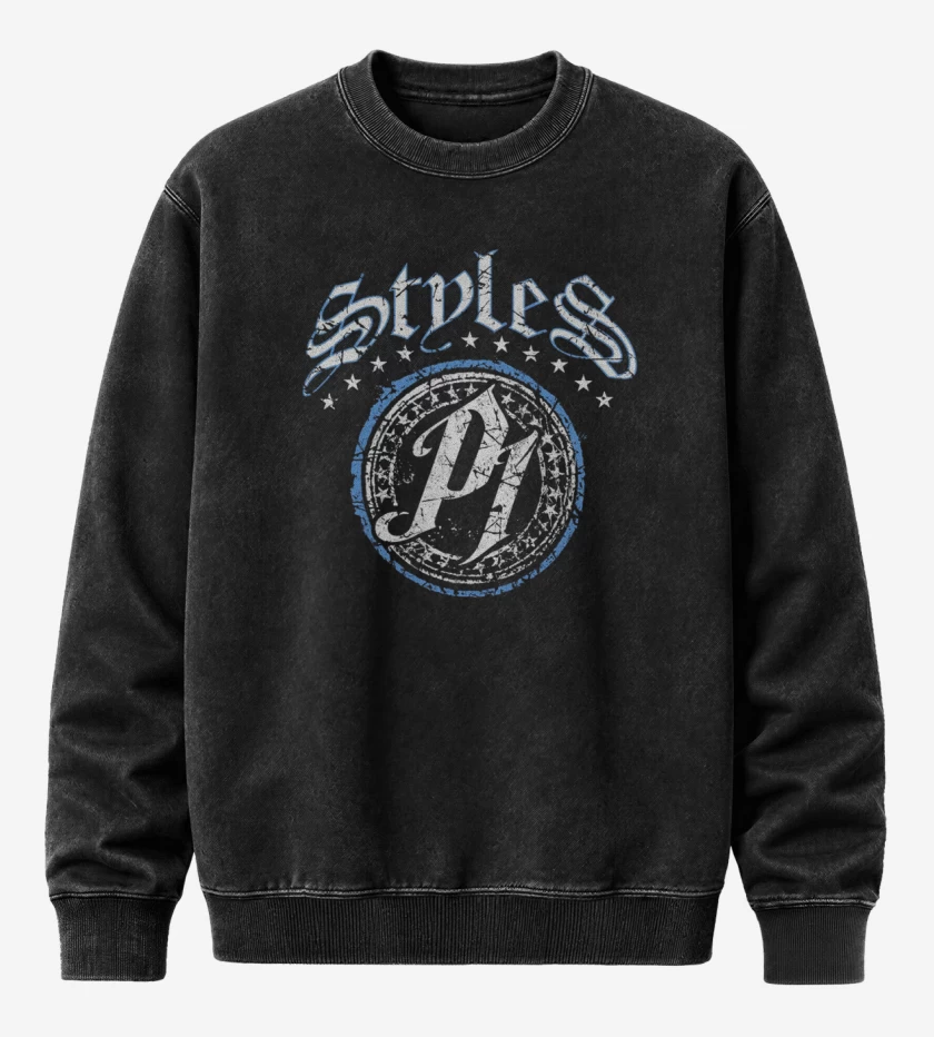 Poleron Polo Acid Wash Negro de AJ Styles P1