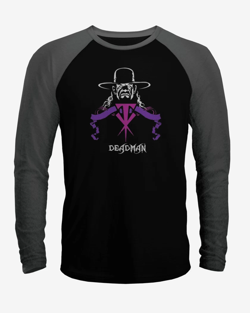 Polera Raglan Negro / Negro Heather de Undertaker Deadman