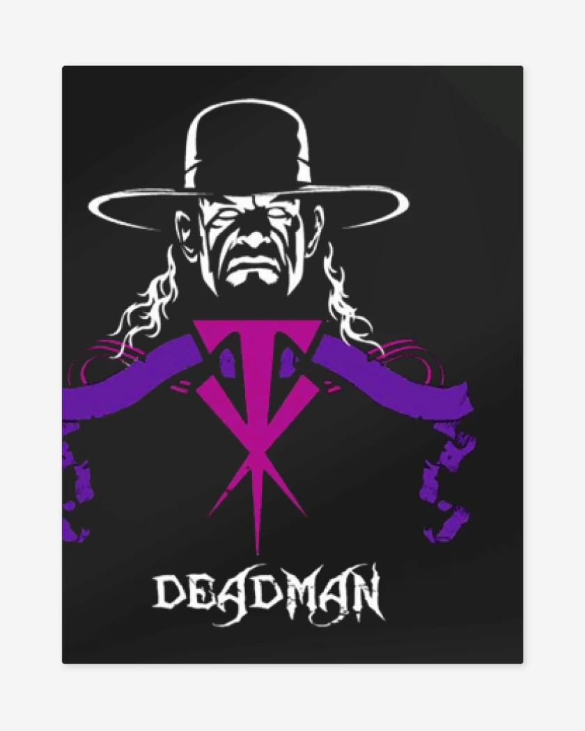 Print metalico Negro de Undertaker Deadman