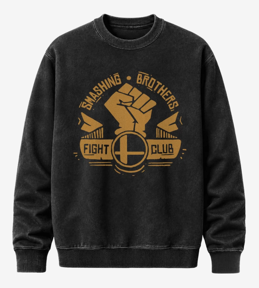 Poleron Polo Acid Wash Negro de Smashing Brothers Fight Club
