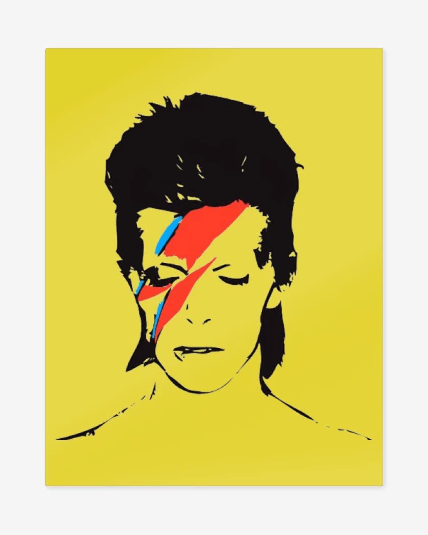 Print metalico Amarillo de Bowie