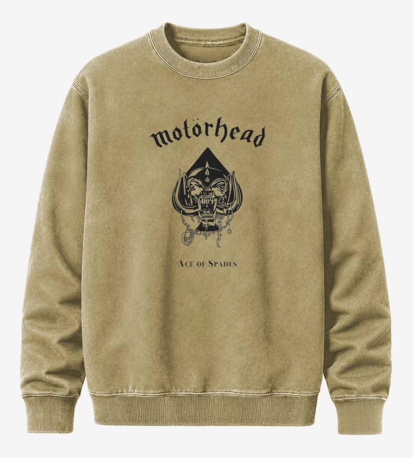 Poleron Polo Acid Wash Beige de Motorhead ace of spades