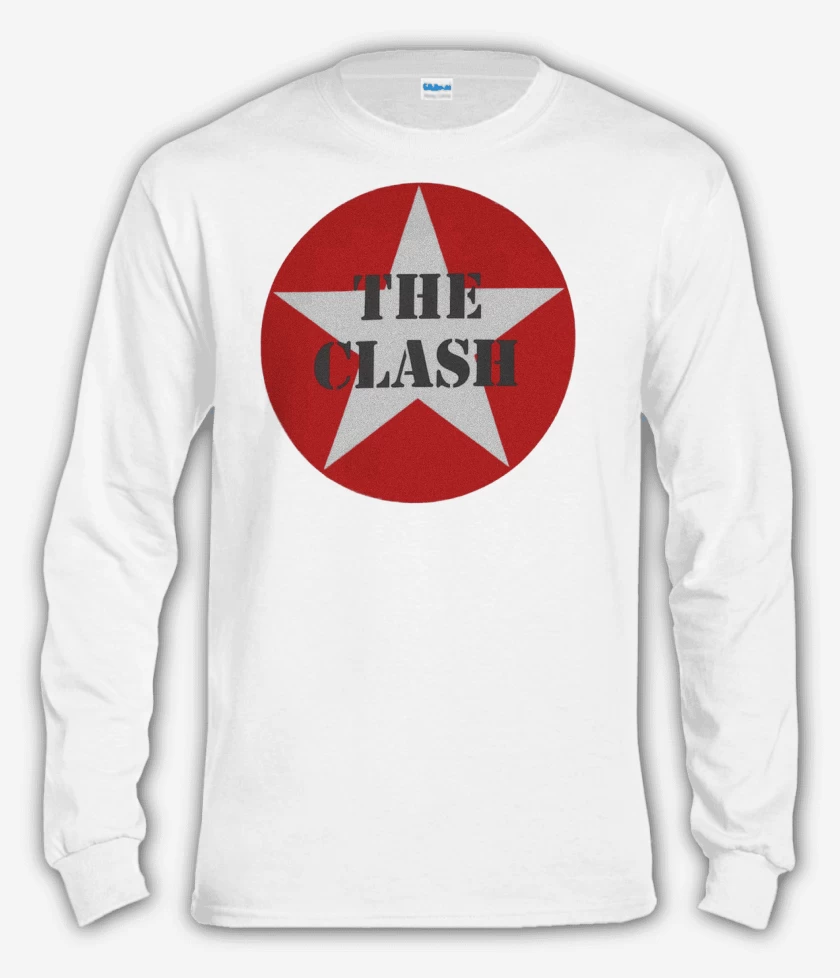 Polera manga larga Blanco de The Clash