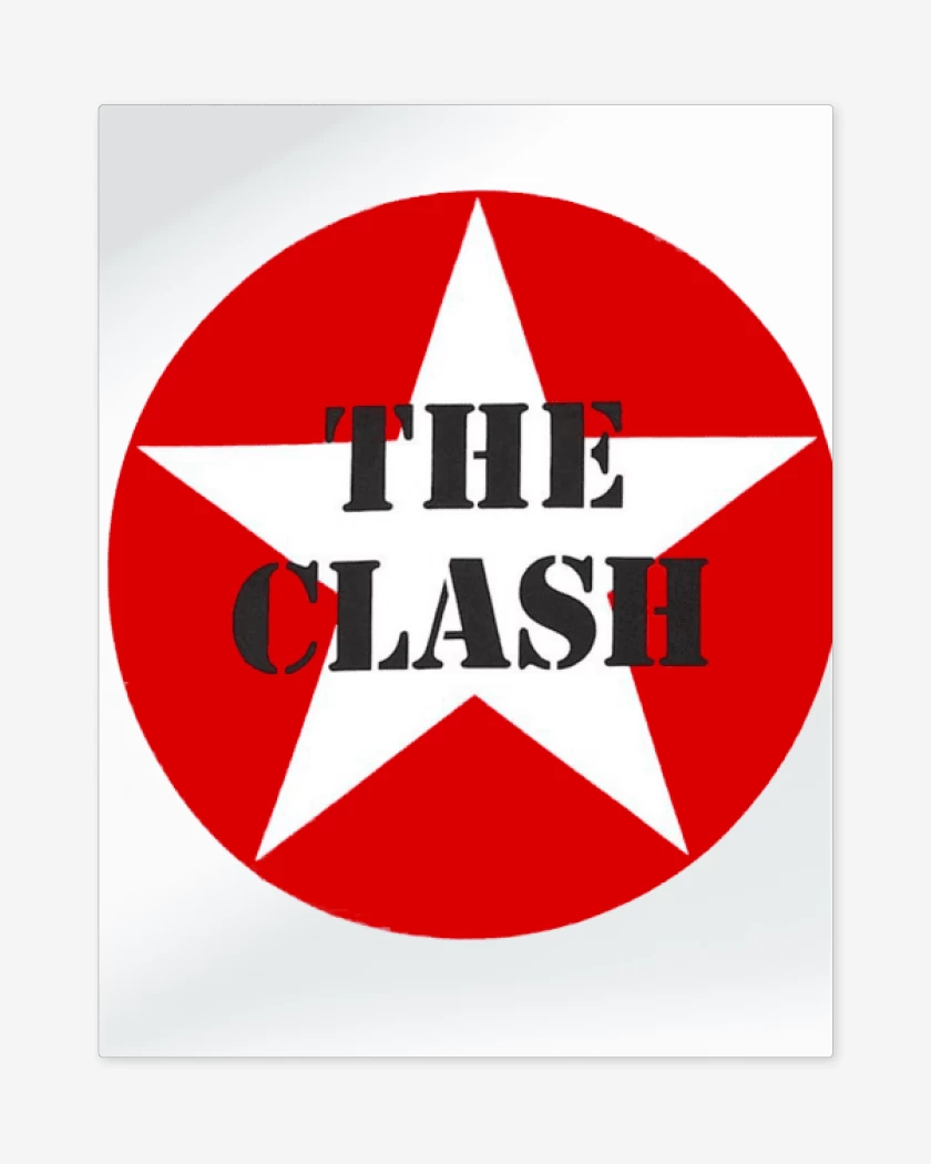 Print metalico Blanco de The Clash