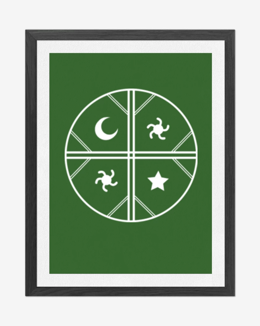 Cuadro decorativo Verde jade de mapuche