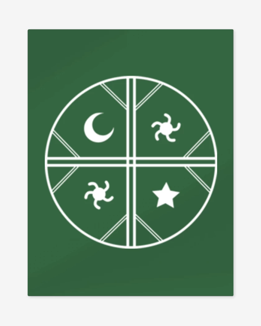Print metalico Verde jade de mapuche