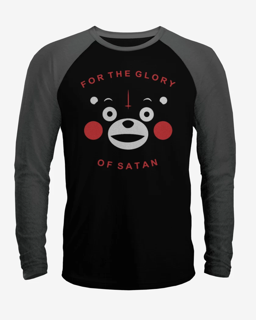 Polera Raglan Para la gloria de satan