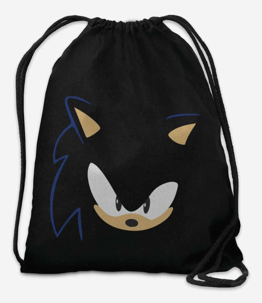 Mochila Negro de Sonic Face