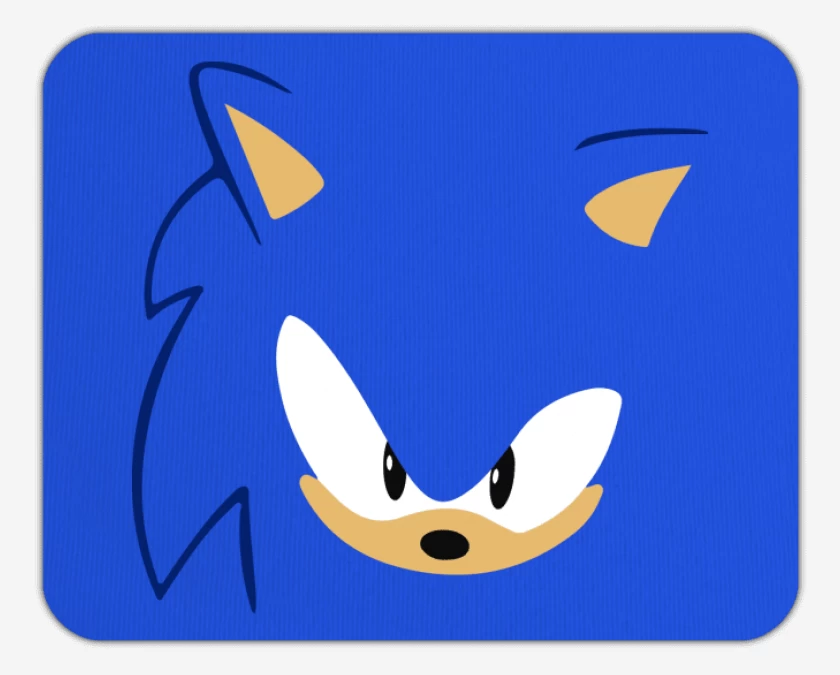 Mousepad Azul Rey de Sonic Face
