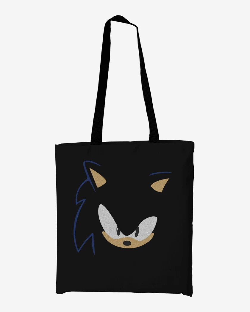 Totebag Negro de Sonic Face