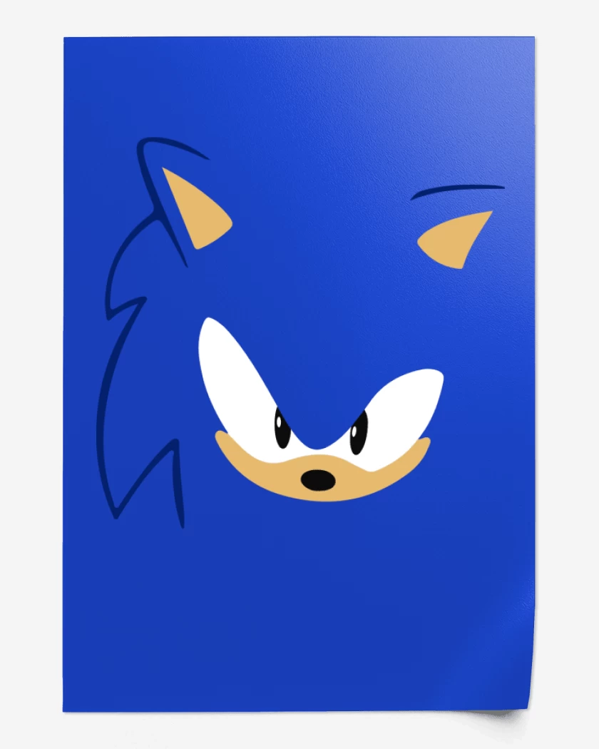 Print Azul Rey de Sonic Face