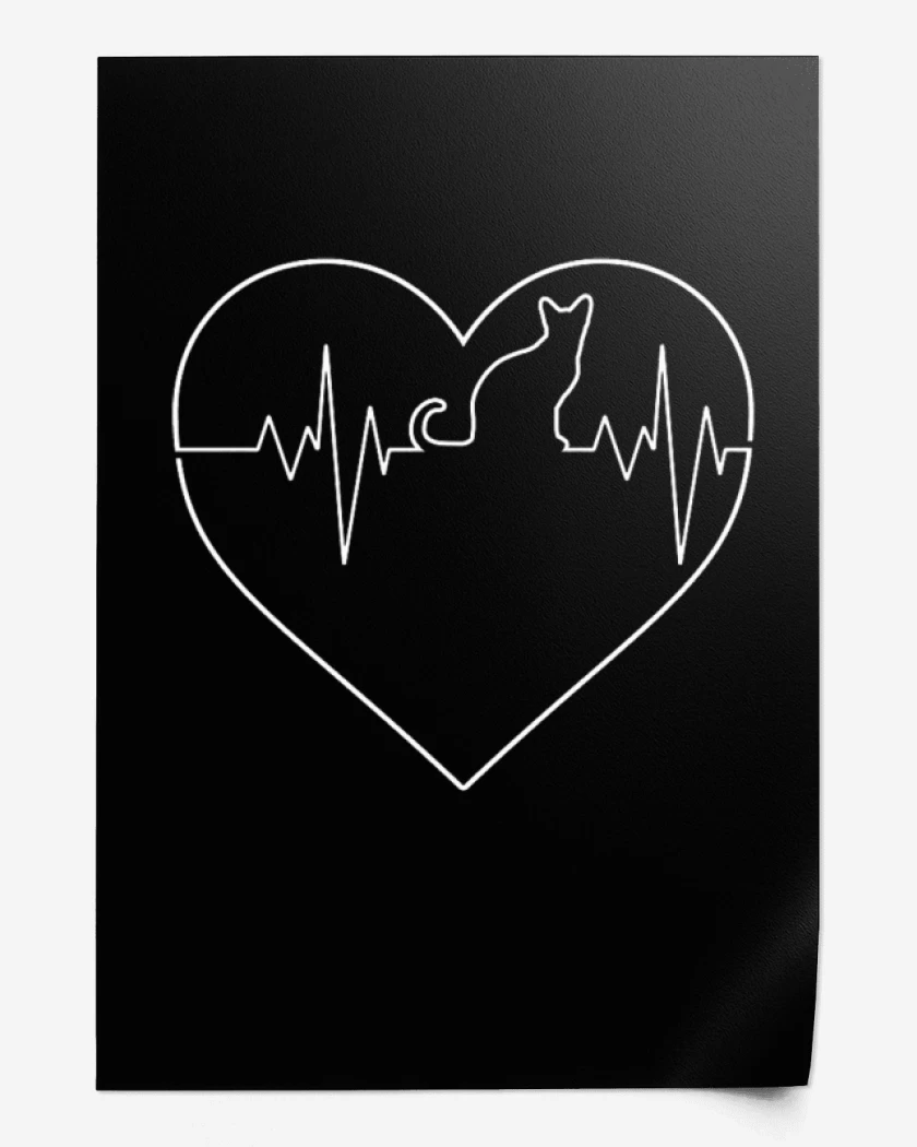 Print corazon de gat@