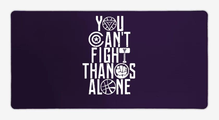 Mouse pad Gamer No puedes vencer a thanos  solo