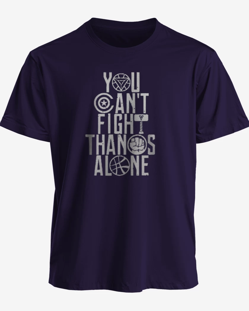 Polera No puedes vencer a thanos  solo