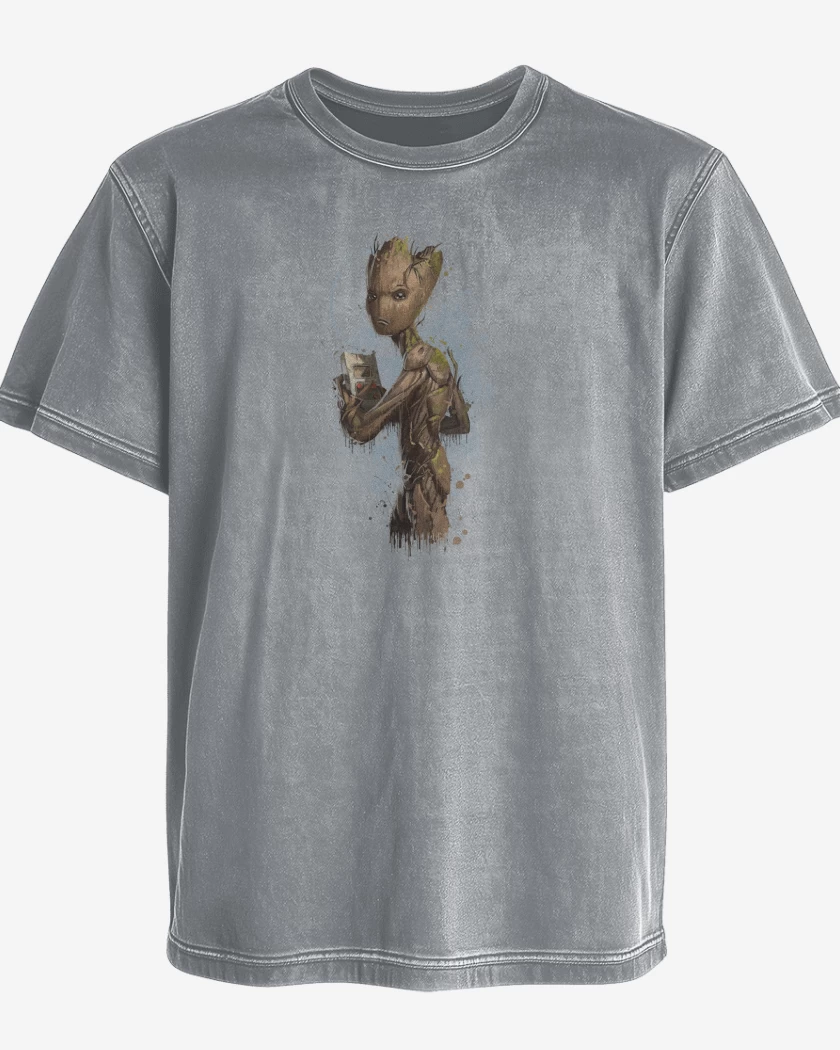 Polera desgastada Gris Melange de Groot adolescente 