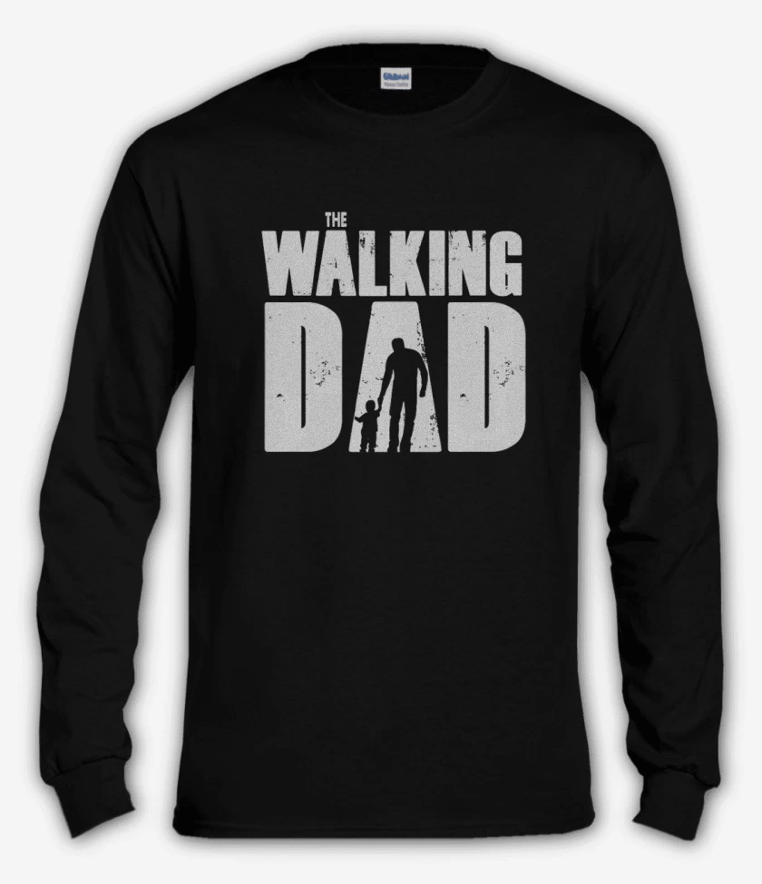 Polera manga larga Negro de The walking dad 2