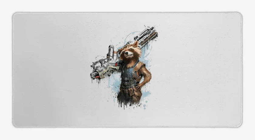 Mouse pad Gamer Blanco de Rocket gun