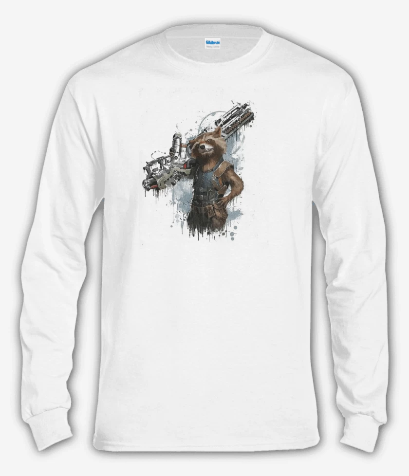 Polera manga larga Blanco de Rocket gun