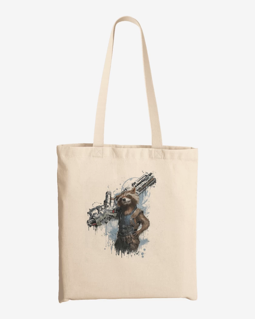 Totebag Blanco de Rocket gun
