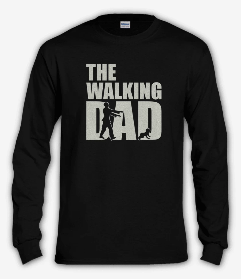 Polera manga larga Negro de The walking dad 