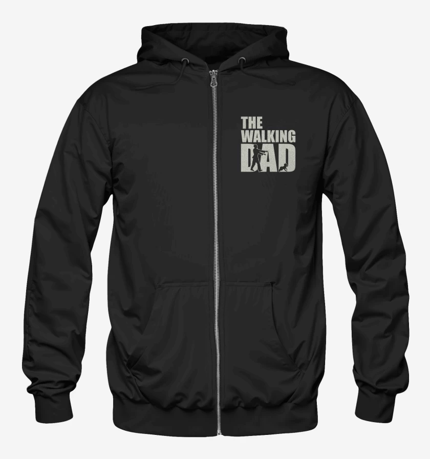 Poleron Canguro con cierre Negro de The walking dad 