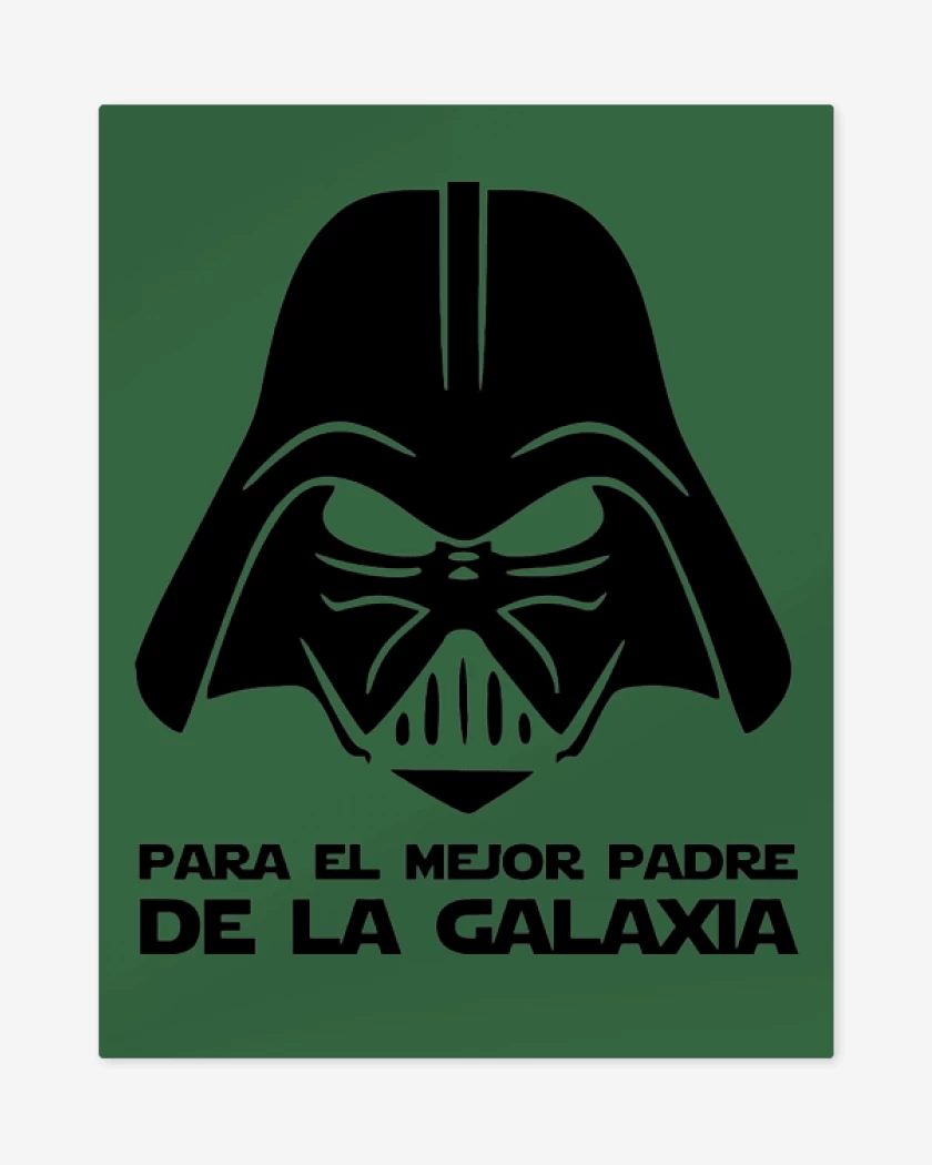 Print metalico Verde jade de Mejor padre de la galaxia