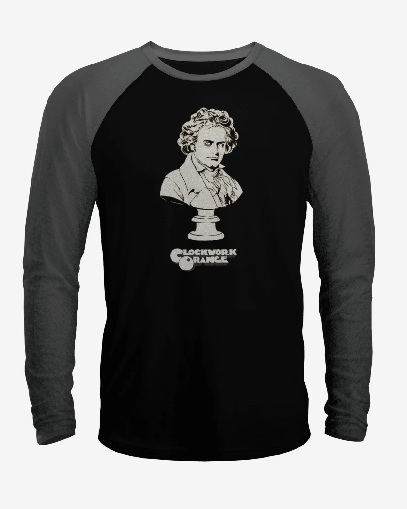 Polera Raglan Negro / Negro Heather de Clockwork Orange