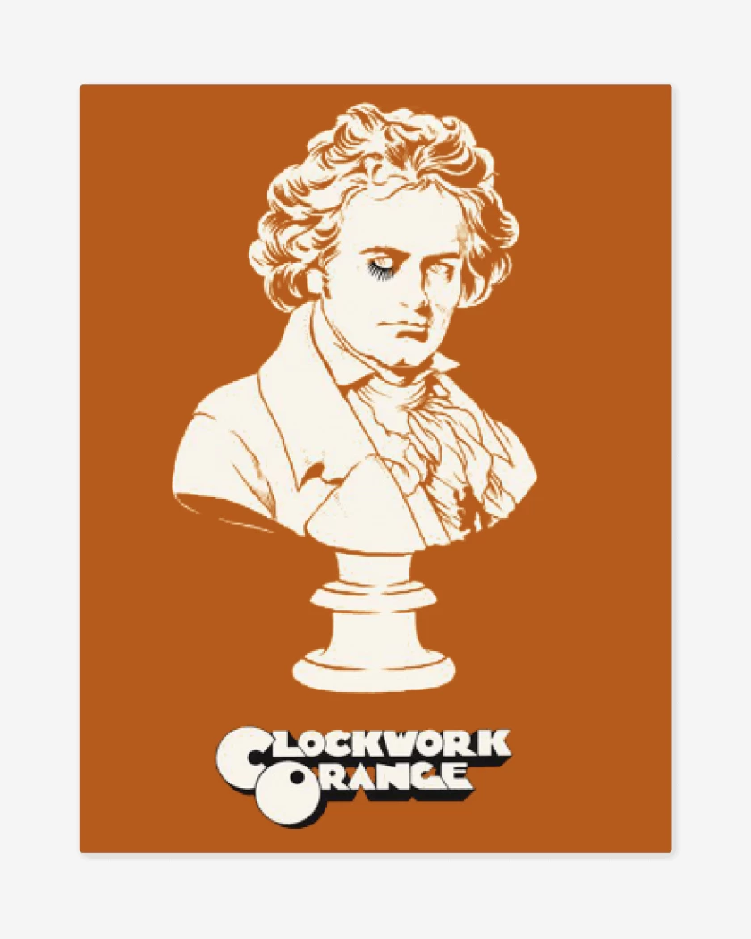 Print metalico Naranjo de Clockwork Orange