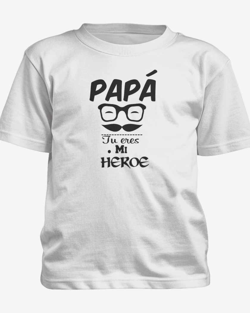 Polera de niño Blanco de Eres mi heroe