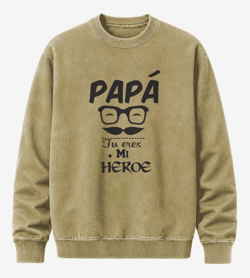 Poleron Polo Acid Wash Beige de Eres mi heroe
