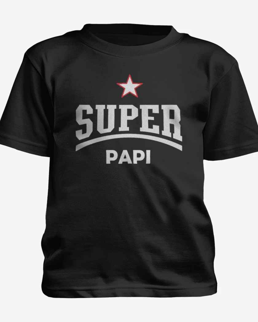 Polera de niño Negro de Super papá