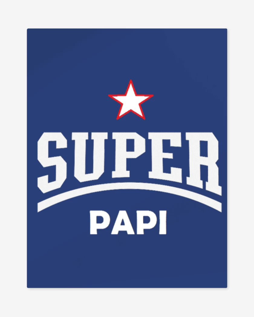 Print metalico Azul Rey de Super papá