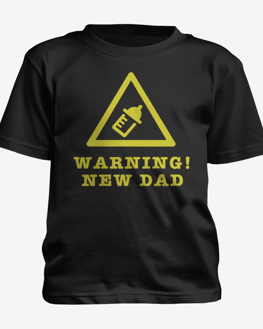 Polera de niño Negro de Warning New Dad