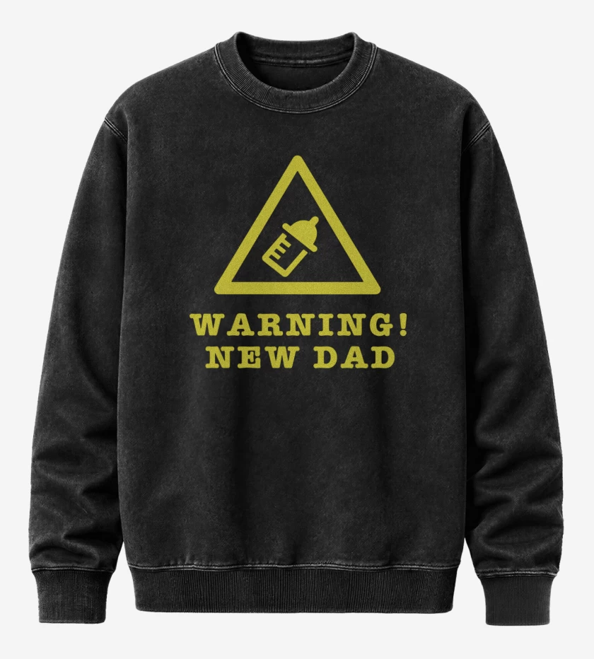 Poleron Polo Acid Wash Negro de Warning New Dad