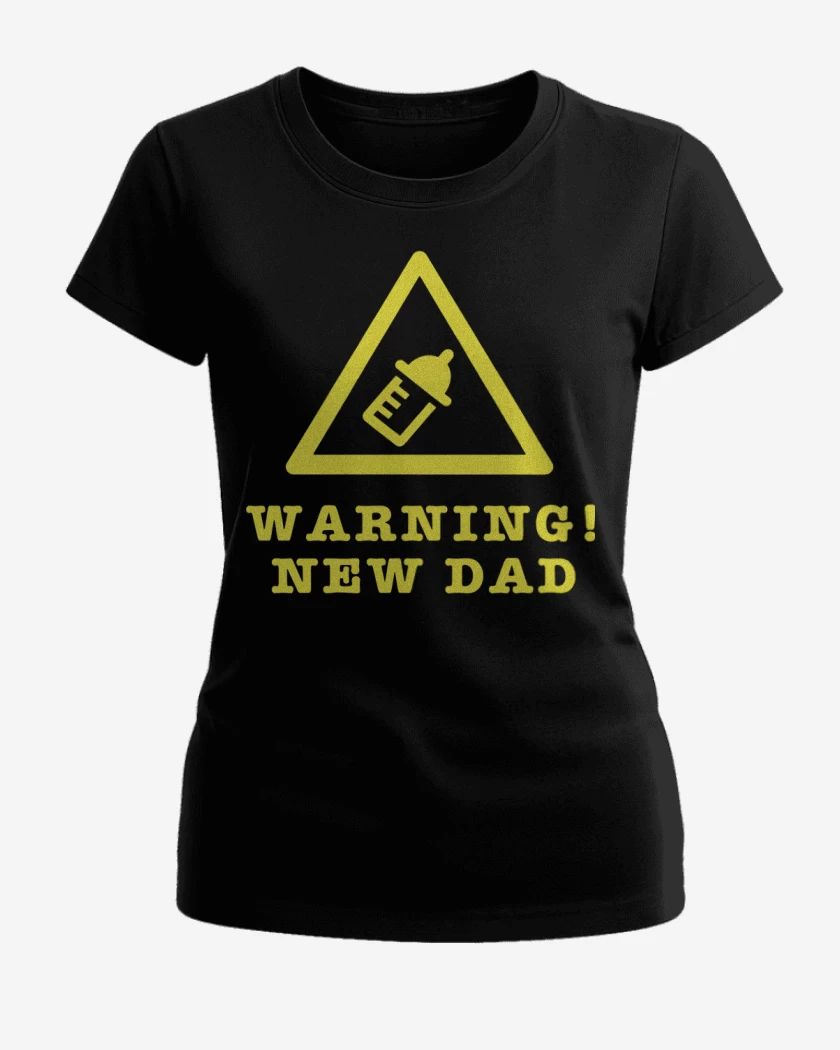 Polera de Mujer Negro de Warning New Dad
