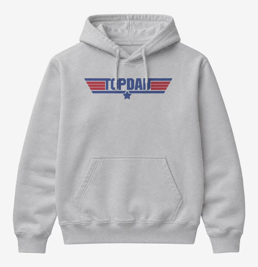 Poleron Canguro básico Gris Melange de top dad