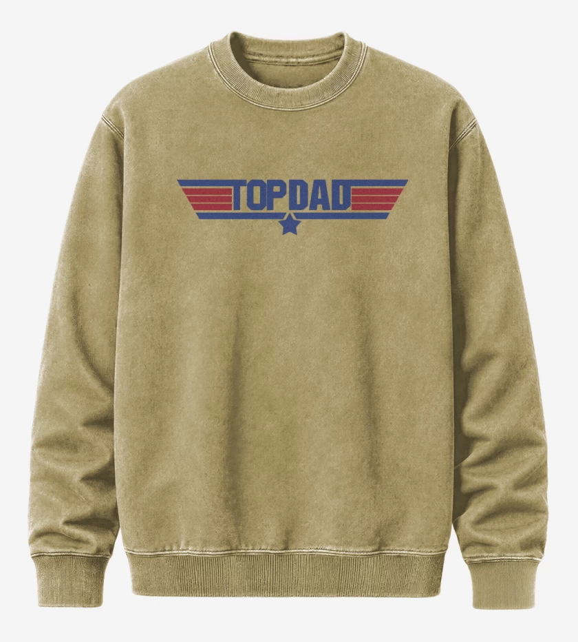 Poleron Polo Acid Wash Beige de top dad