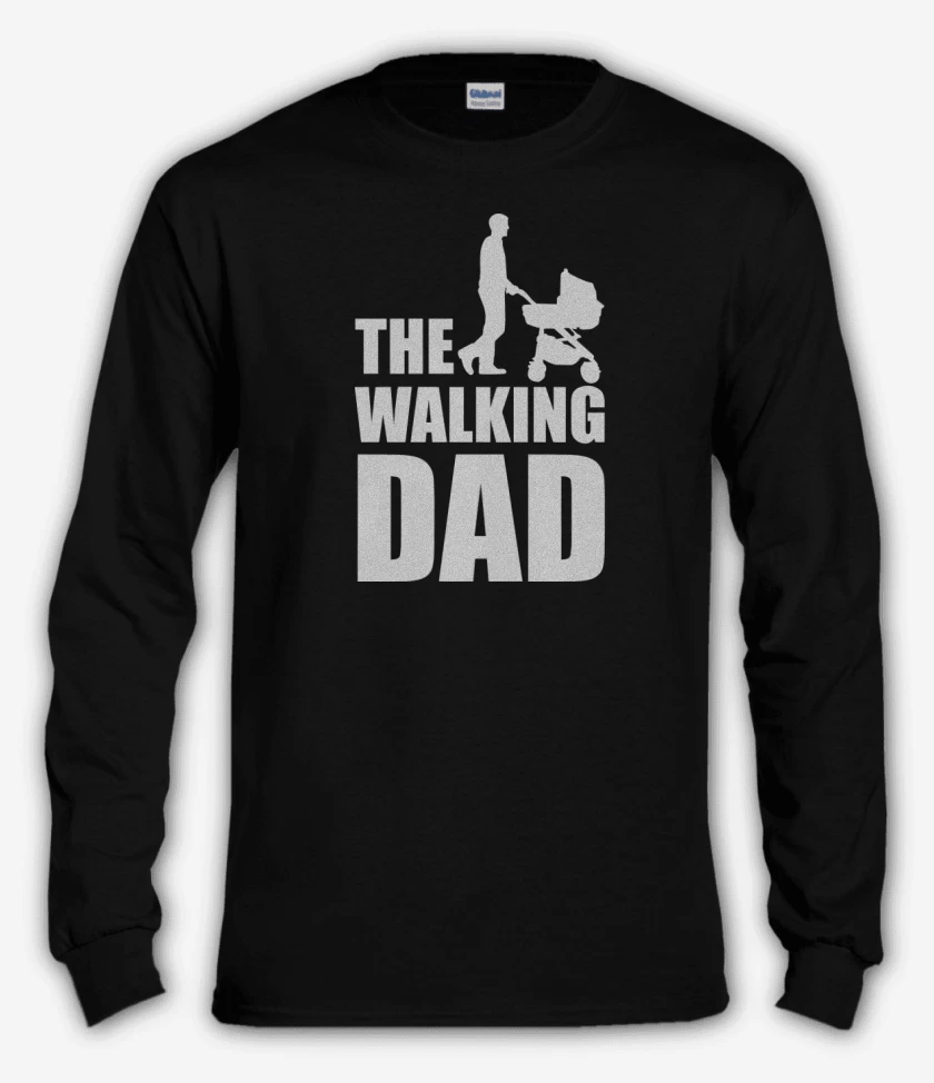 Polera manga larga Negro de The walking dad 2