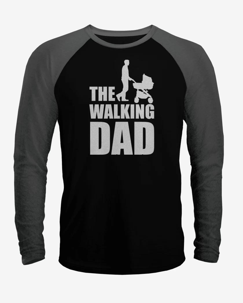 Polera Raglan Negro / Negro Heather de The walking dad 2