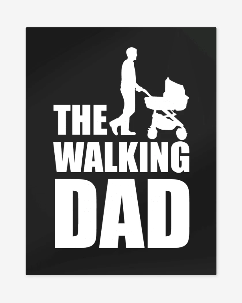 Print metalico Negro de The walking dad 2