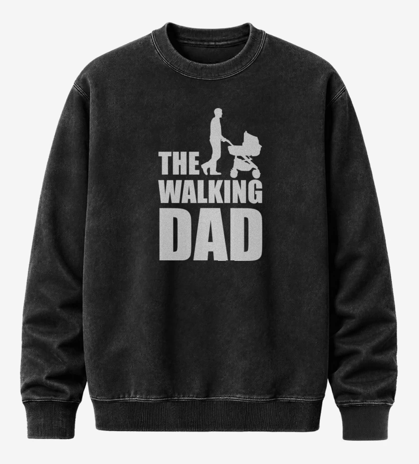 Poleron Polo Acid Wash Negro de The walking dad 2