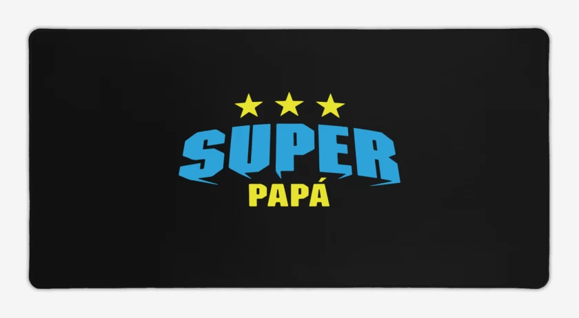 Mouse pad Gamer Negro de Super papá 3