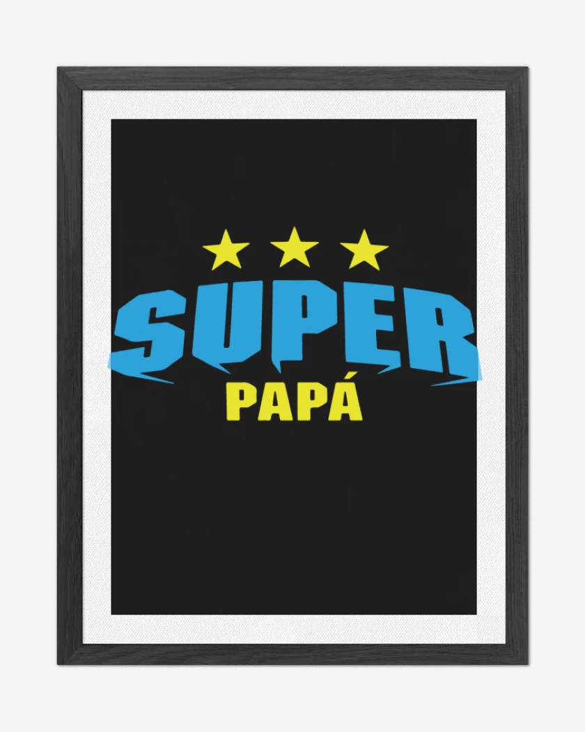 Cuadro decorativo Negro de Super papá 3