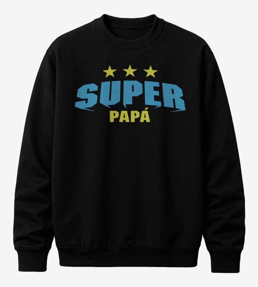 Poleron polo Negro de Super papá 3