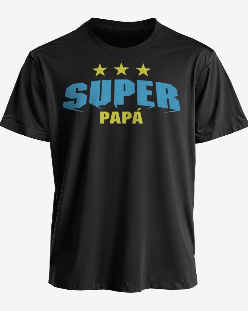 Polera premium Negro de Super papá 3