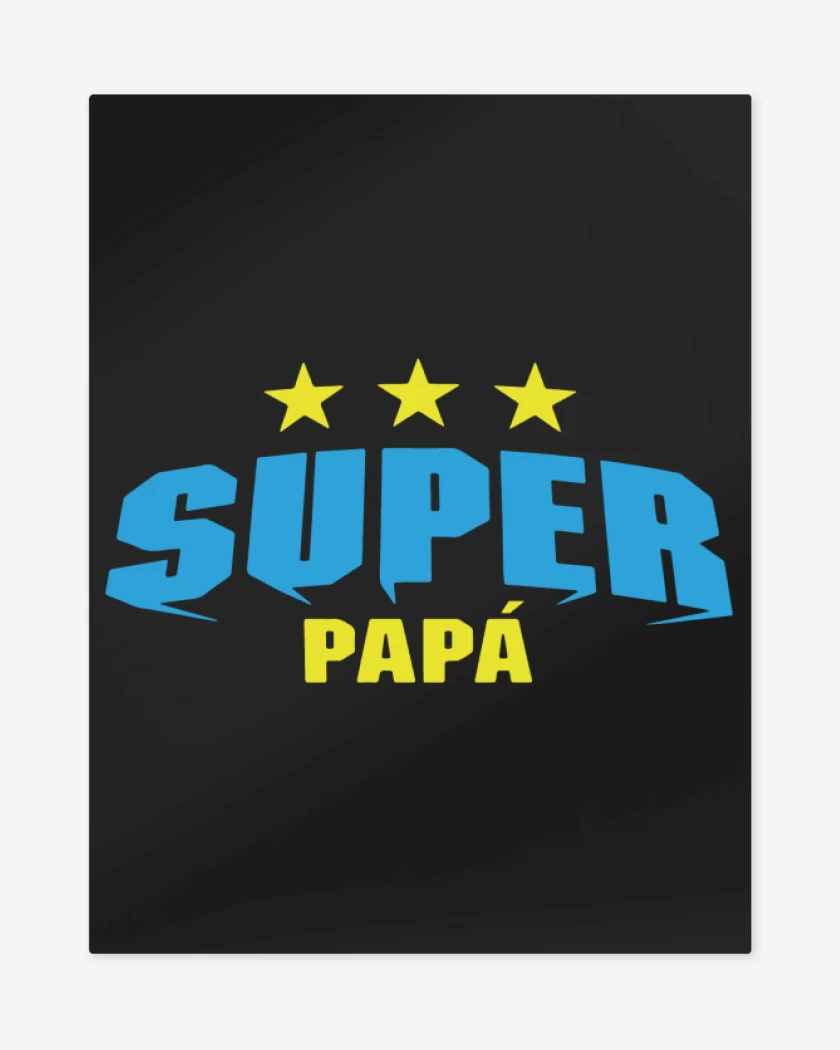 Print metalico Negro de Super papá 3